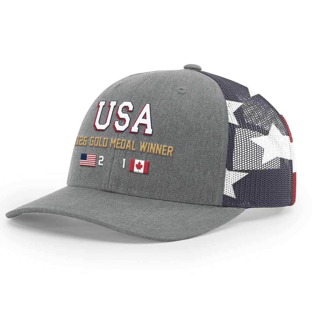 USA 2026 Hockey Gold Medal Winner - American Flag Hat - PhishStones Products