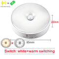 USB Rechargeable Motion Sensor LED Night Light – PIR Closet Under - Cabinet Stairway Lamp, Warm/Cold White - PhishStones Products