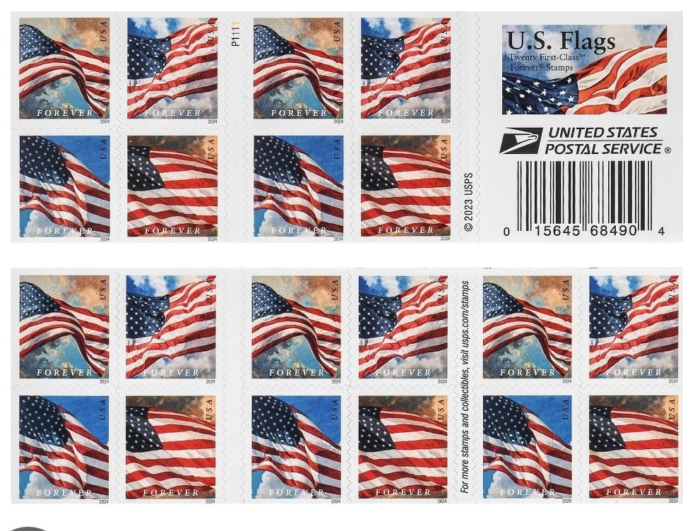 USPS Flag Forever First Class Booklet. (20ct) - PhishStones Products