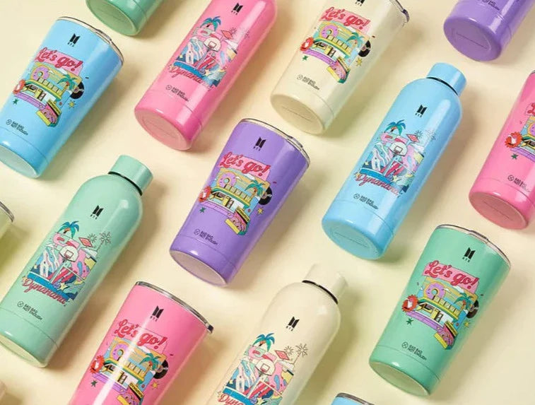 BTS x Bbne Dynamite - Water Tumbler And Water Bottle