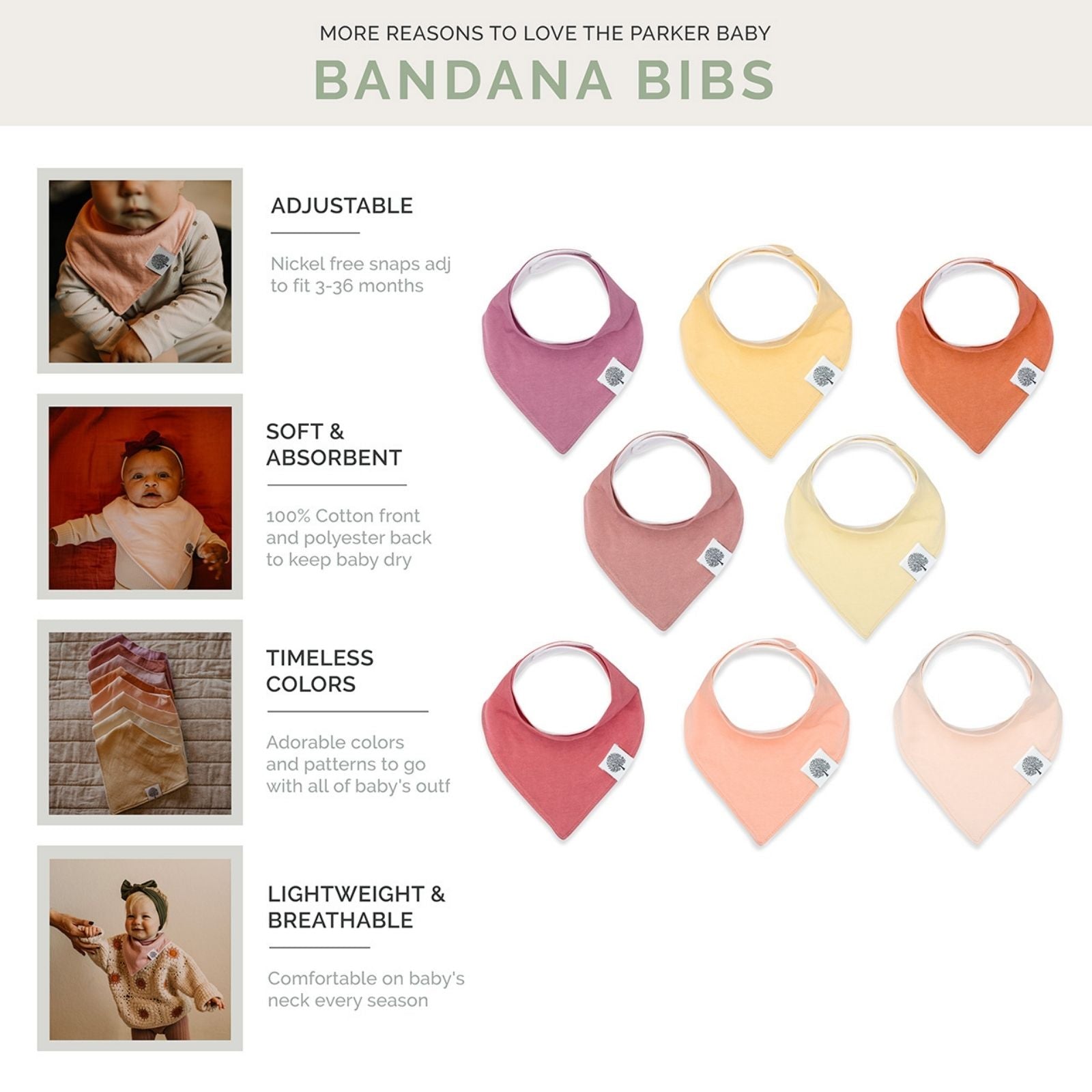 Vail Bandana Bib Set (8 pack) - PhishStones Products