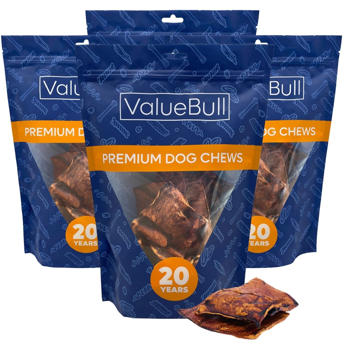 ValueBull USA Rawhide Chips, Natural Beef Flavor, 4 Pound