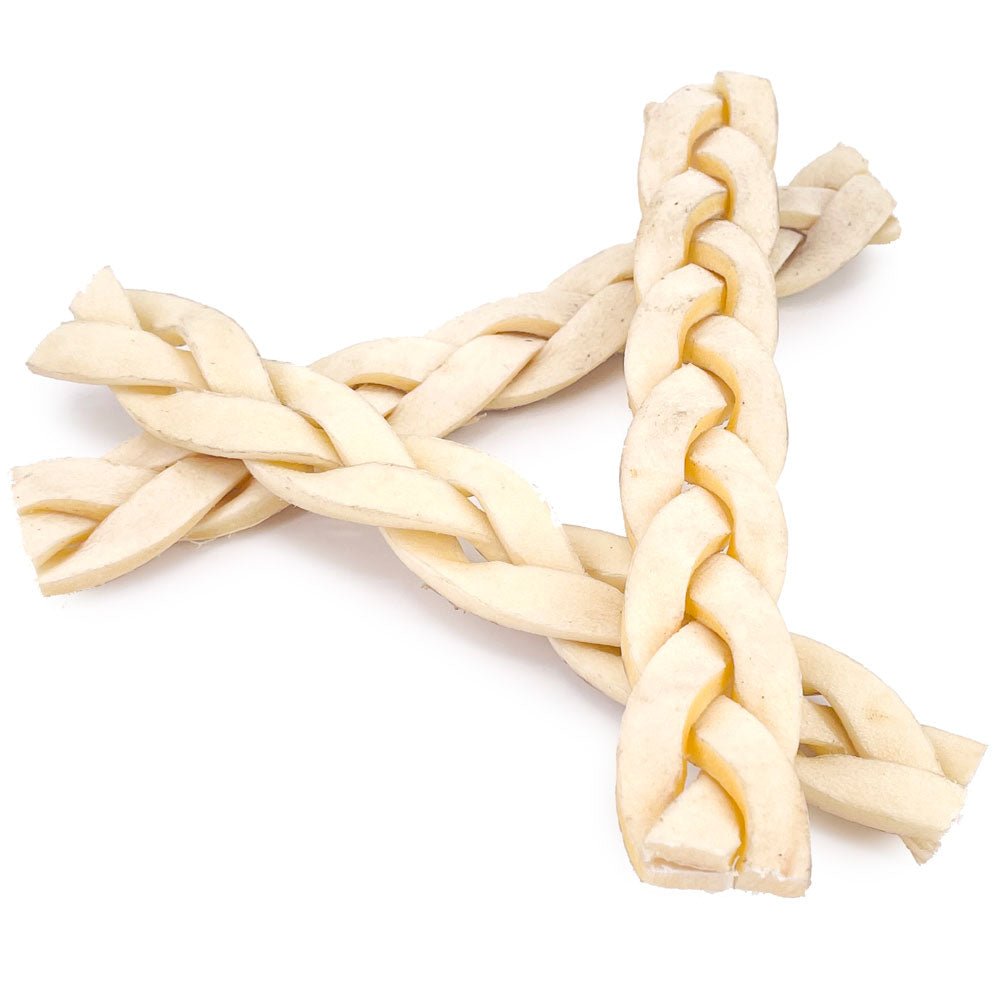 ValueBull Beef Cheek Braids, Long Lasting Dog Chews, 5-6 Inch, 50 Count