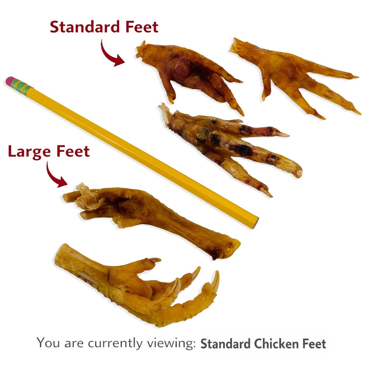 ValueBull Chicken Feet for Dogs, 25 Count