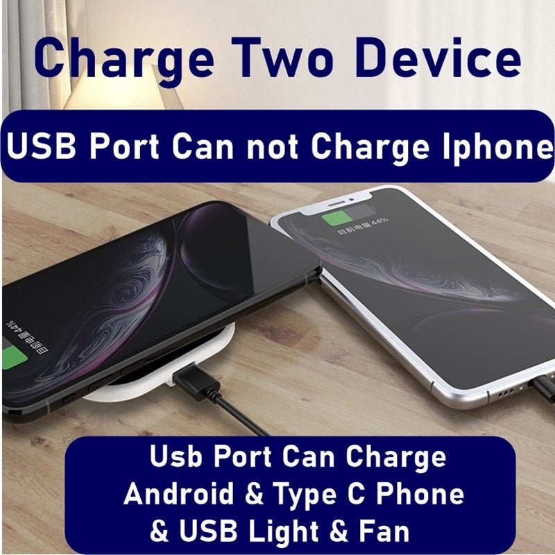 Vertical square mobile phone wireless charger - PhishStones Products
