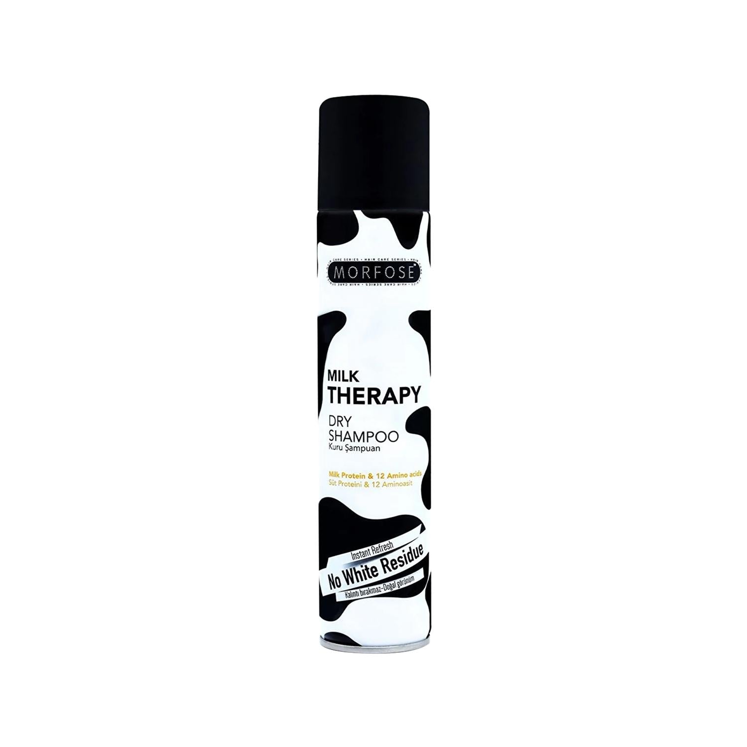 Morfose Milk Therapy Dry Shampoo 200ml - Convenient Waterless Hair Care for Busy Lifestyles