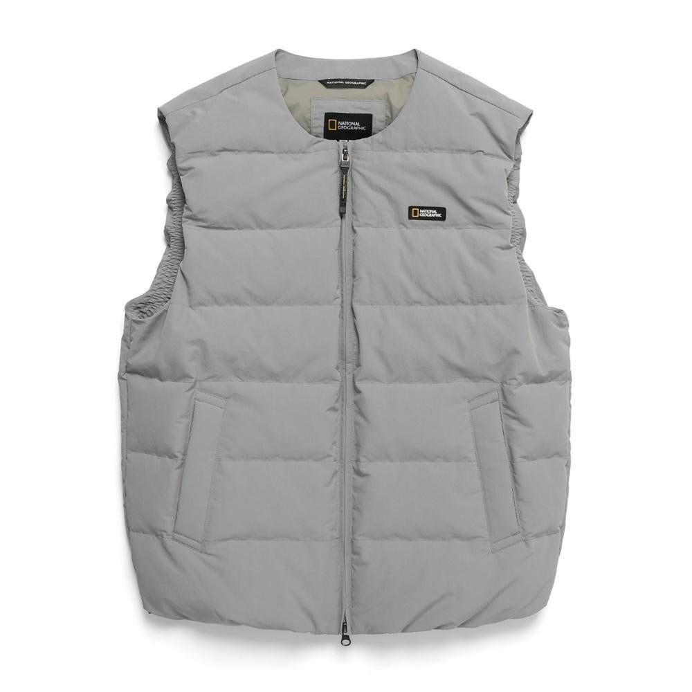 Riize 24Fw Heron Collection - U-Neck Lightweight Goose Down Vest Lichen Khaki
