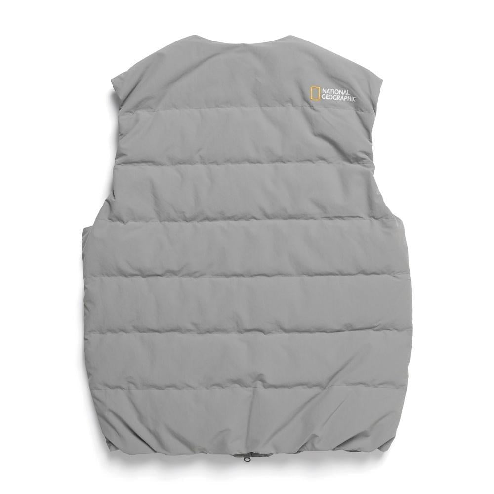 Riize 24Fw Heron Collection - U-Neck Lightweight Goose Down Vest Lichen Khaki