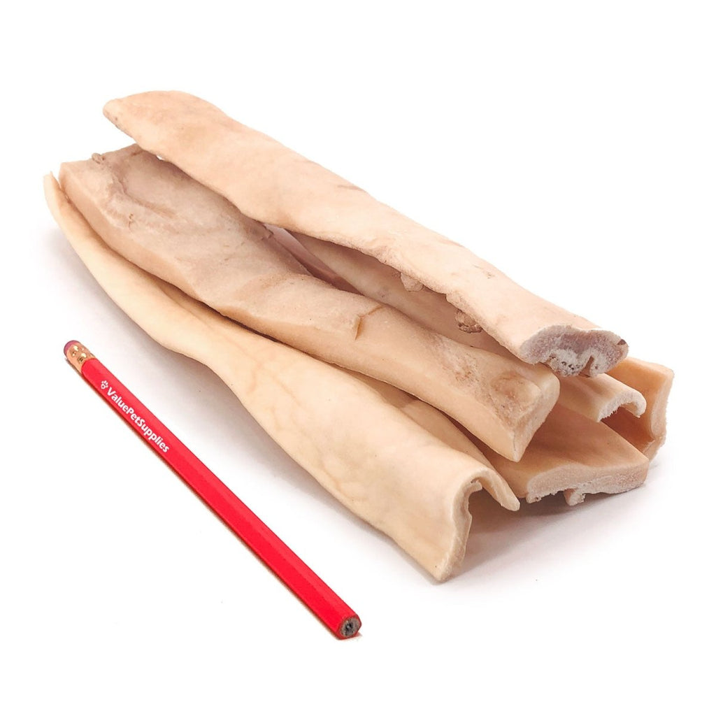 ValueBull Beef Cheek Slices, Long Lasting Dog Chews, Thick 9-10 Inch, 10 Count