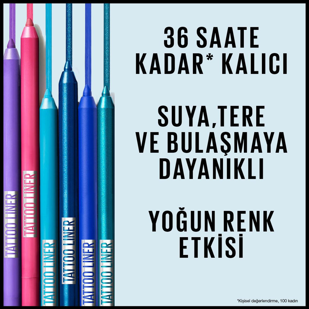 Maybelline Tattoo Liner Gel Eyeliner - Burgundy Bliss: 36H Smudge-Proof, Water-Resistant