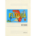 Vintage Lined Notebook Greetings from Florida, Map - Paperback