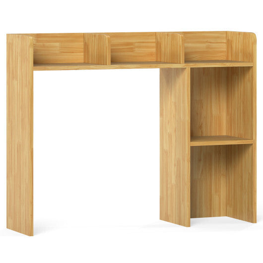 3-Tier Multipurpose Desk Bookshelf with 4 Shelves-Beige