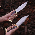 Walking Dead Knife Daryl Finger Guard Knife With Brass - PhishStones Products