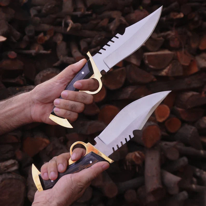 Walking Dead Knife Daryl Finger Guard Knife With Brass - PhishStones Products