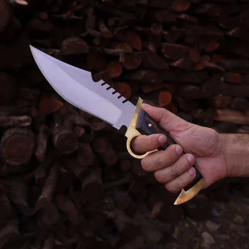 Walking Dead Knife Daryl Finger Guard Knife With Brass - PhishStones Products