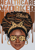 Healthcare Worker Black Smart Friendly - STK02647 (DTF Transfers)