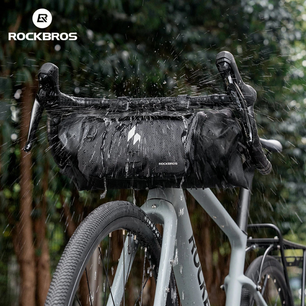 RideMate 100% Waterproof Bike Handlebar Bag 8L Double-sided Opening Expanded Capacity