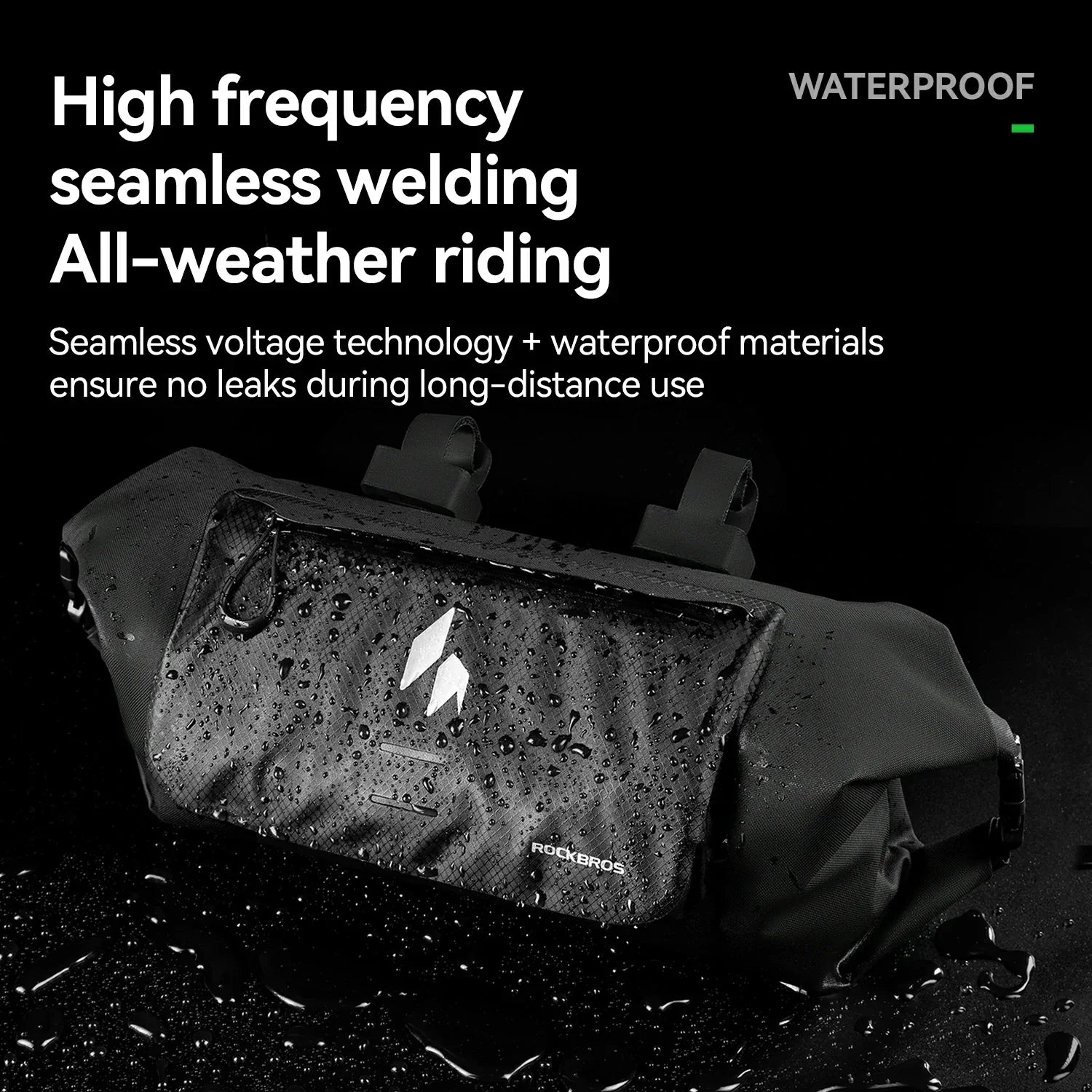RideMate 100% Waterproof Bike Handlebar Bag 8L Double-sided Opening Expanded Capacity