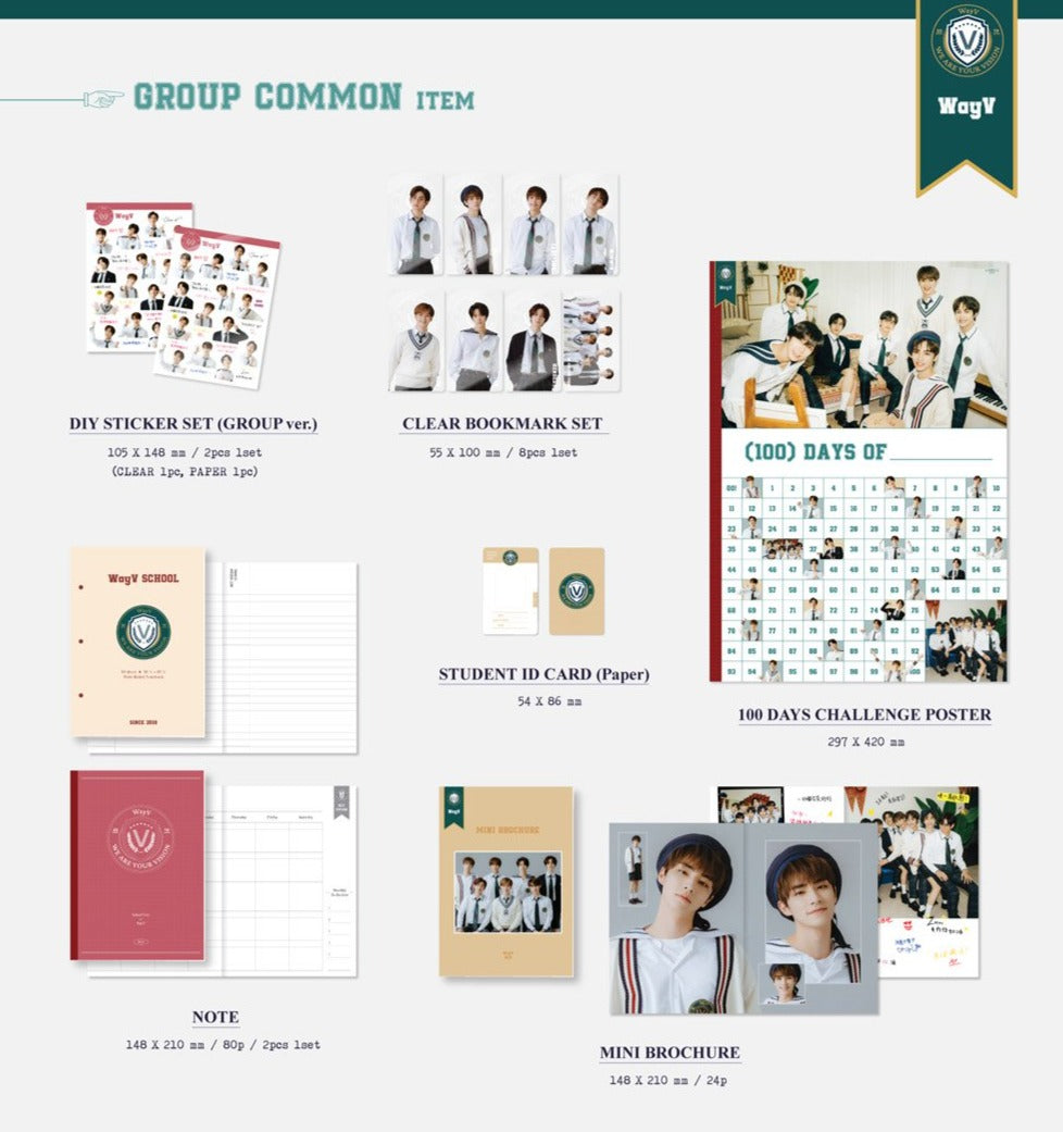 Official WayV 2021 Back To School Kit