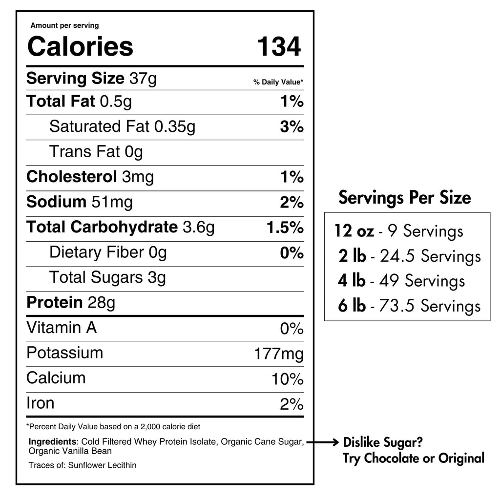 Whey Protein Isolate with Organic Vanilla - PhishStones Products