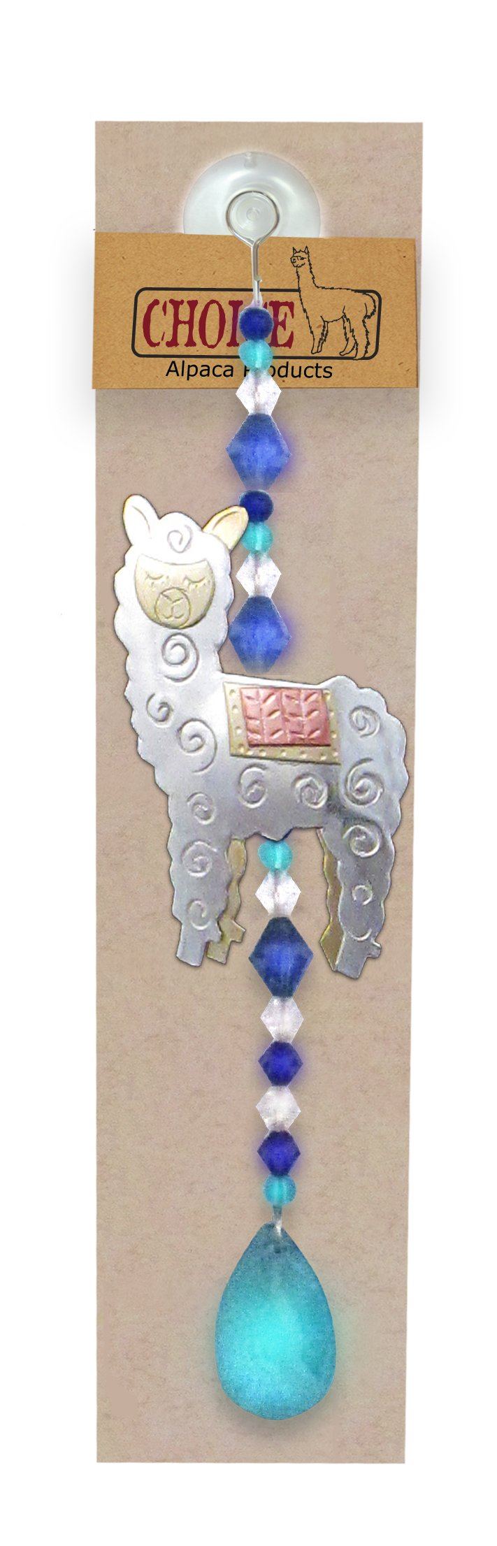 Whimsical Alpaca Suncatcher