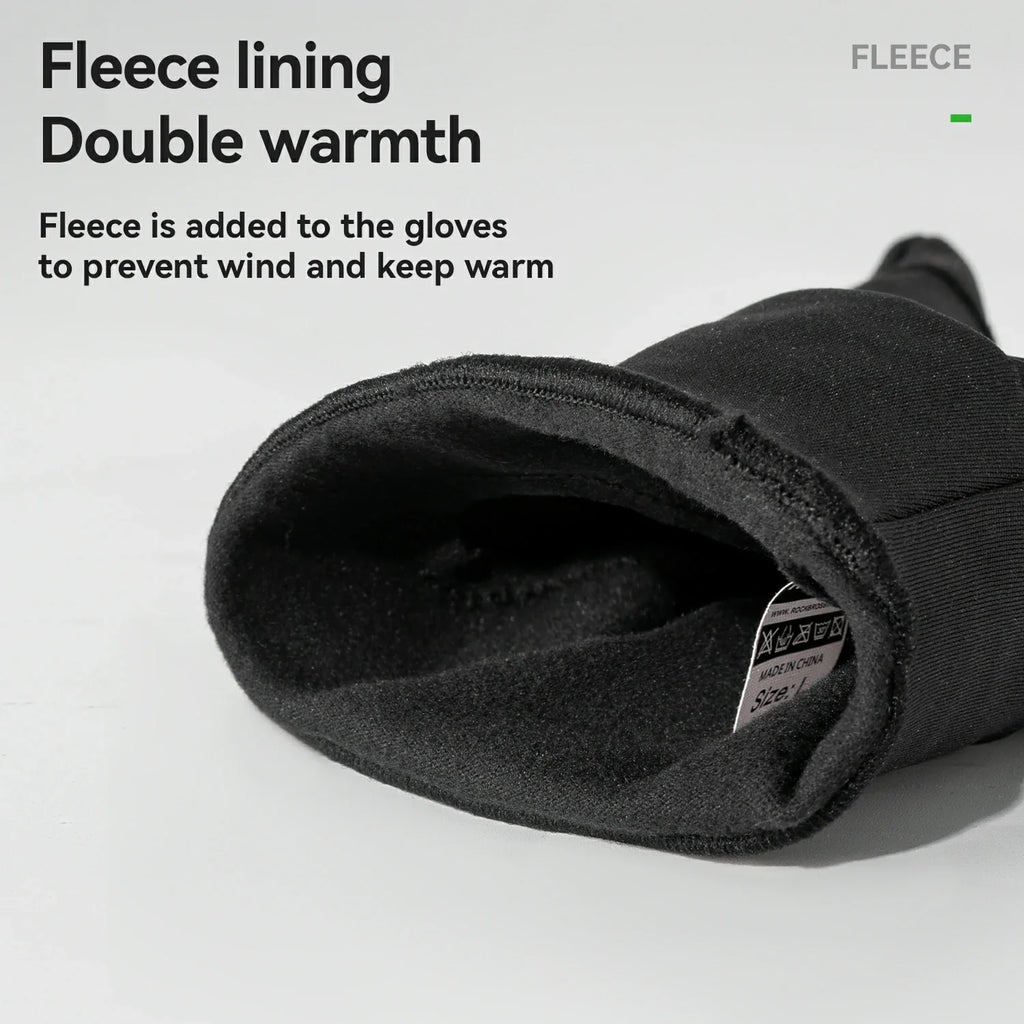 Winter Cycling Gloves Windproof Touch Screen Non-Slip Fleece Lined