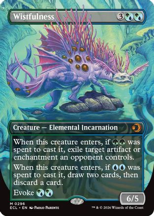 Wistfulness (Borderless) (ECL - 296) - Lorwyn Eclipsed Foil - PhishStones Products