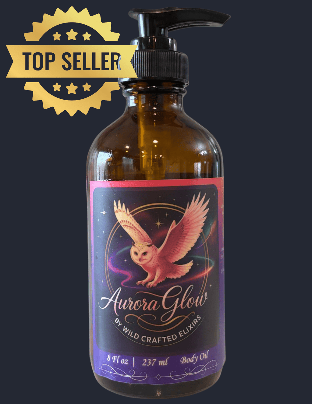Aurora Glow Body Oil – Squalene & Sea Buckthorn Radiance Oil for Women, 8 oz