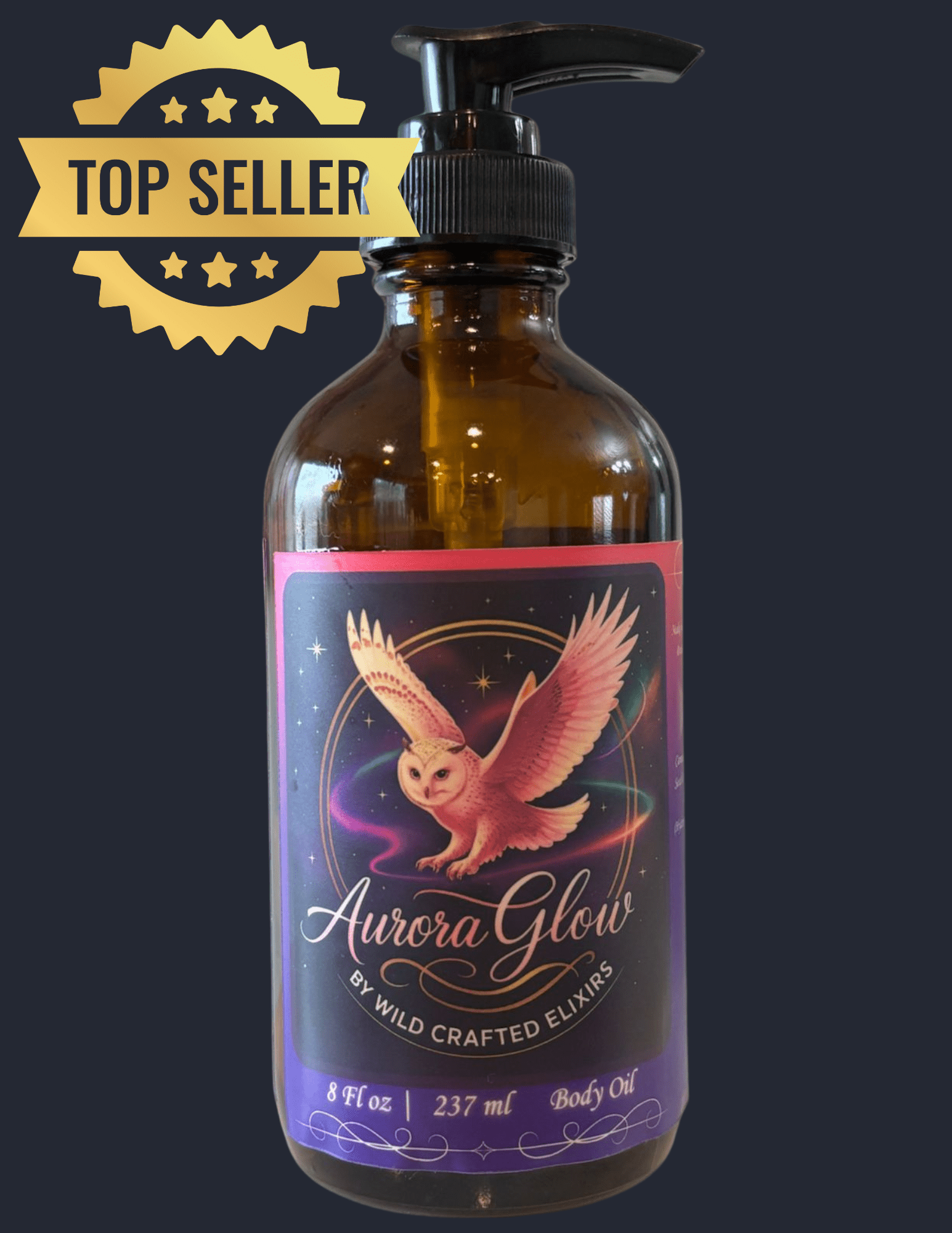 Aurora Glow Body Oil – Squalene & Sea Buckthorn Radiance Oil for Women, 8 oz