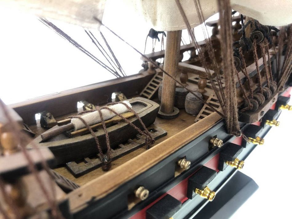 Wooden Thomas Tew's Amity White Sails Limited Model Pirate Ship 26""