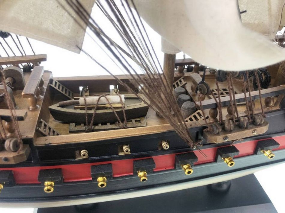 Wooden Thomas Tew's Amity White Sails Limited Model Pirate Ship 26""