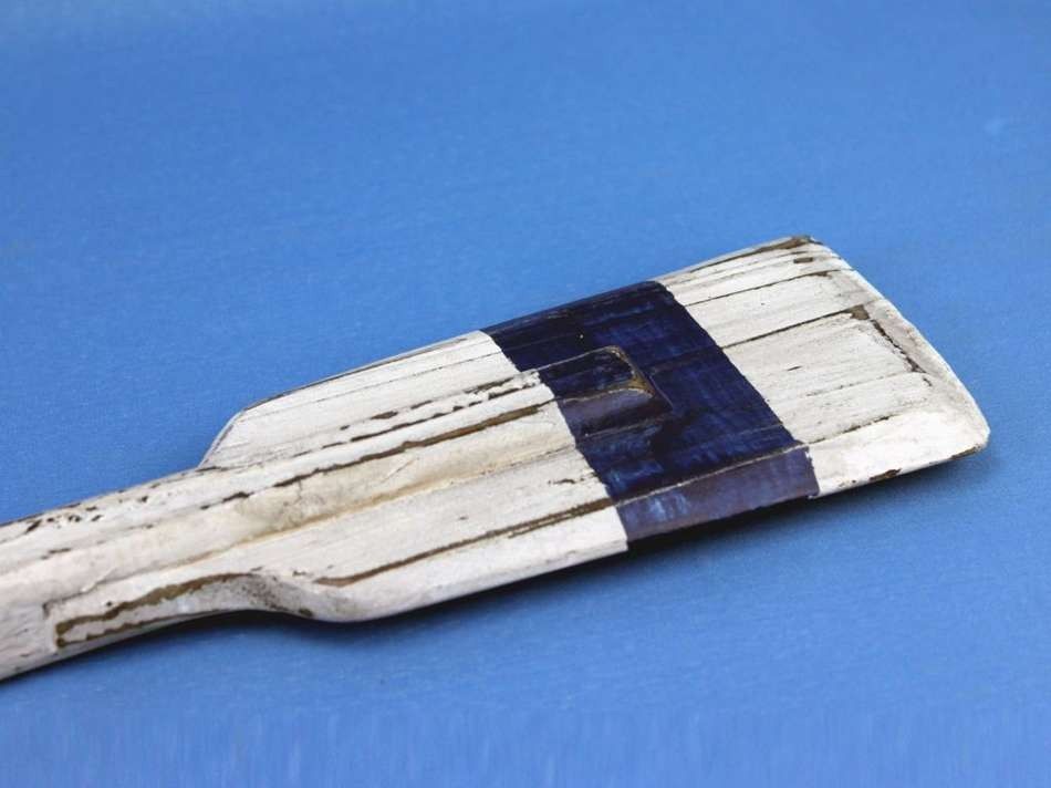 Wooden Rustic King Harbor Decorative Squared Rowing Boat Oar w/ Hooks 24""