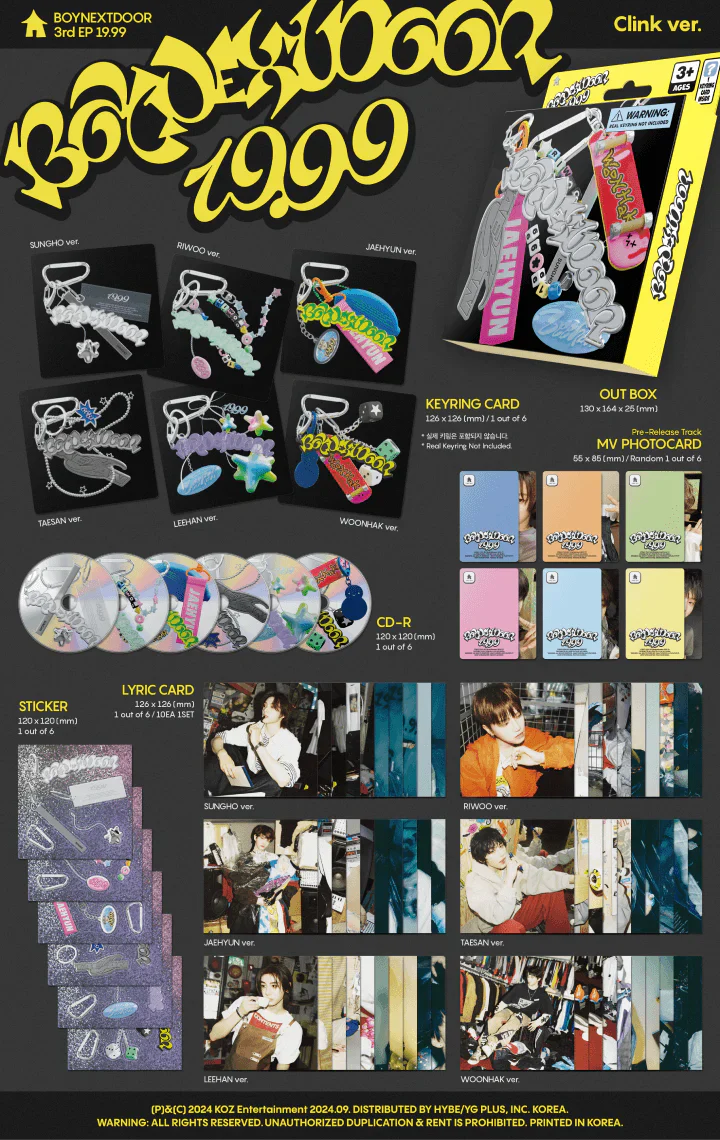 BoyNextDoor 3rd Ep Album - 19.99 (Weverse Showcase LIVE Gift)