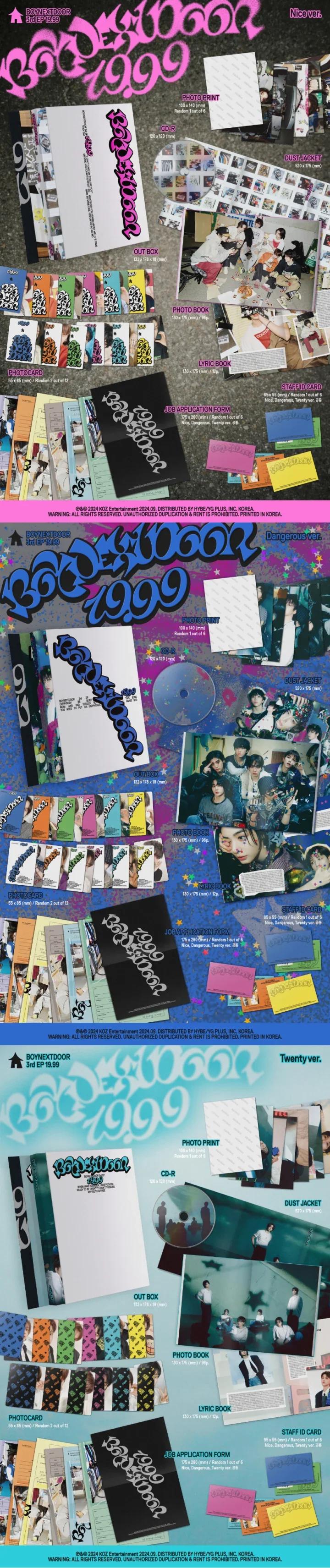 BoyNextDoor 3rd Ep Album - 19.99 (Weverse Showcase LIVE Gift)