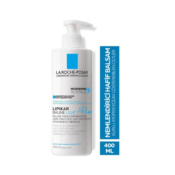 La Roche-Posay Lipikar Baume Light AP+M: Soothing Moisturizing Balm for Dry, Sensitive, Eczema-Prone Skin - 400ml Non-Greasy Relief