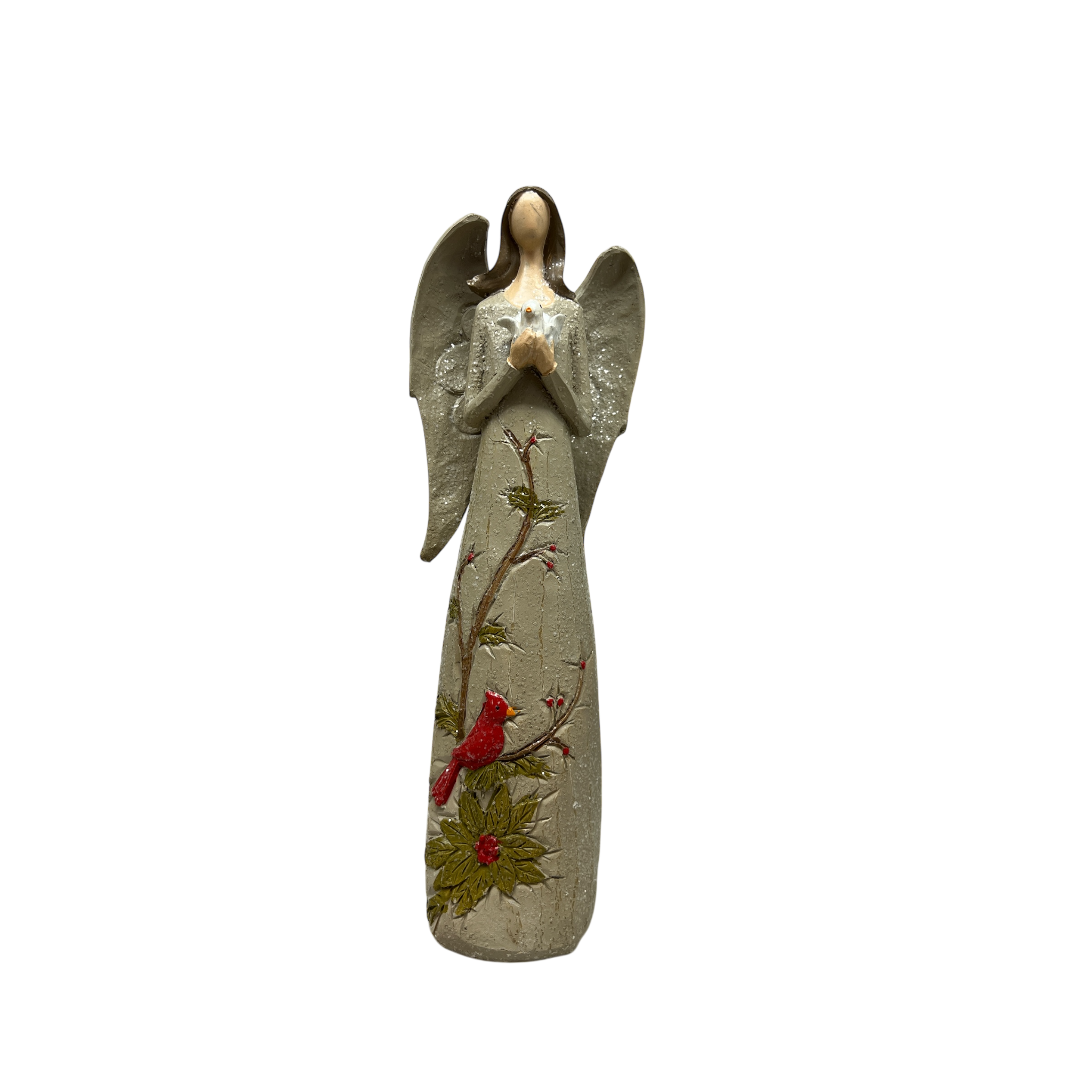 Cardinal And Dove Angel Figurine