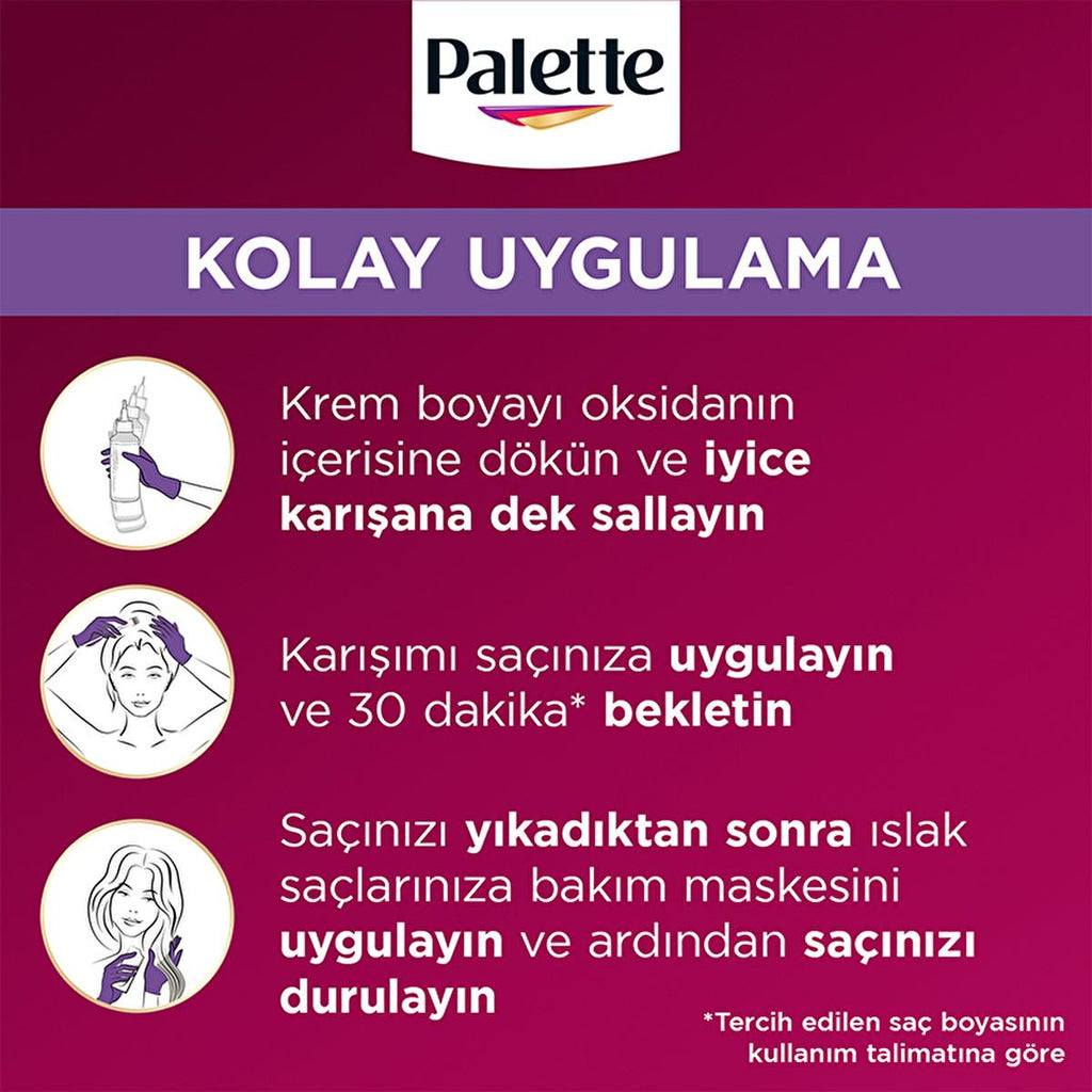 Palette Deluxe U71 Elmas Grisi Hair Dye - Long-Lasting Gray Hair Color with Nourishing Properties