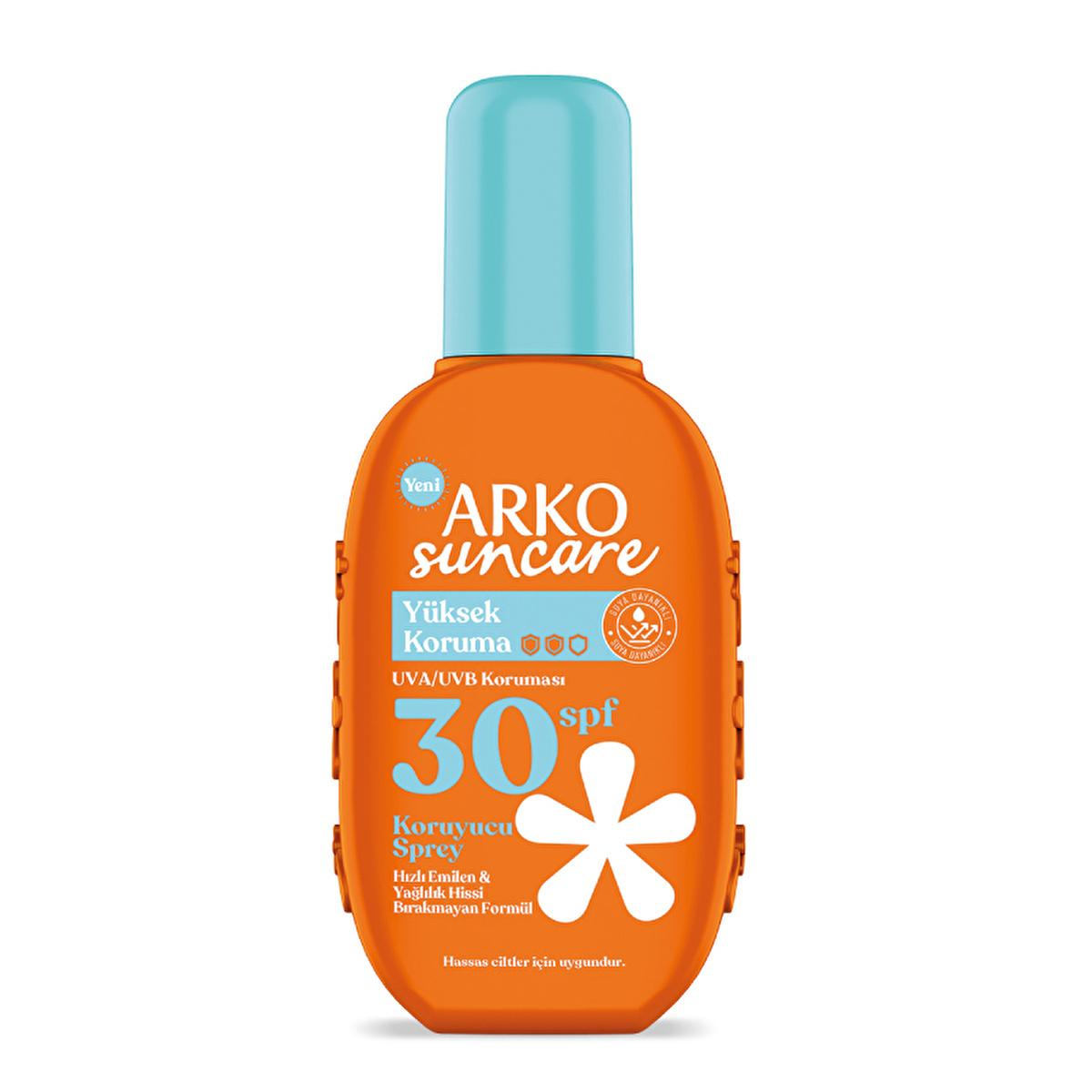 Arko Sun Care SPF 30 Sunscreen Spray: UVA/UVB Protection, Water Resistant, Reef Safe - Protect Sensitive Skin