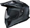 Z1R, Z1R Range Dual Sport Helmet - Dark Silver, XS | Versatile ABS Shell with Drop-Down Sun Visor