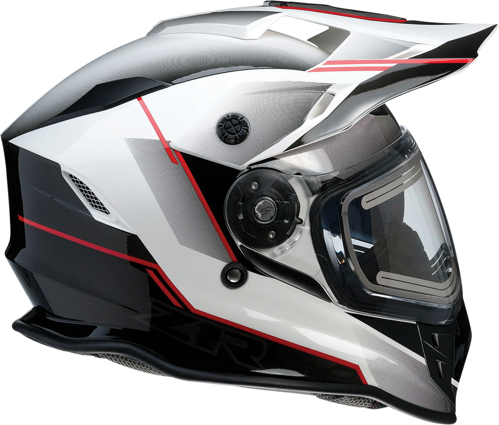 Z1R, Z1R Range Snow Helmet Bladestorm Electric Dual Pane Black/Red/White XS (Part No. 0101-14053)