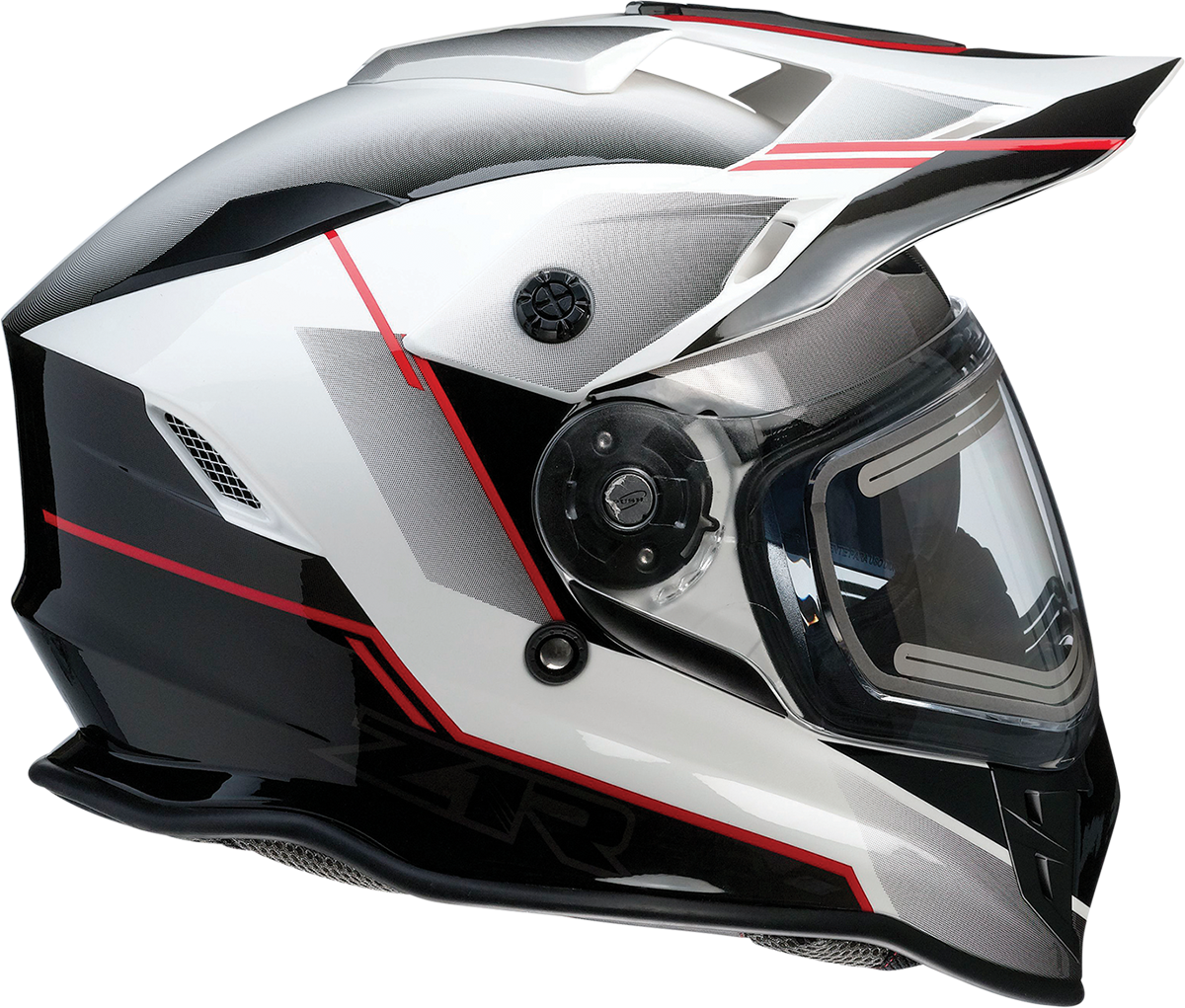 Z1R, Z1R Range Snow Helmet Bladestorm Electric Dual Pane Black/Red/White XS (Part No. 0101-14053)