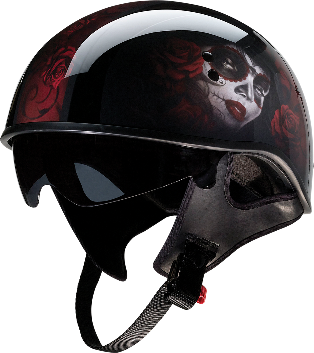 Z1R, Z1R Vagrant Helmet - Red Catrina, Black/Red, Large – Part Number 0103-1316