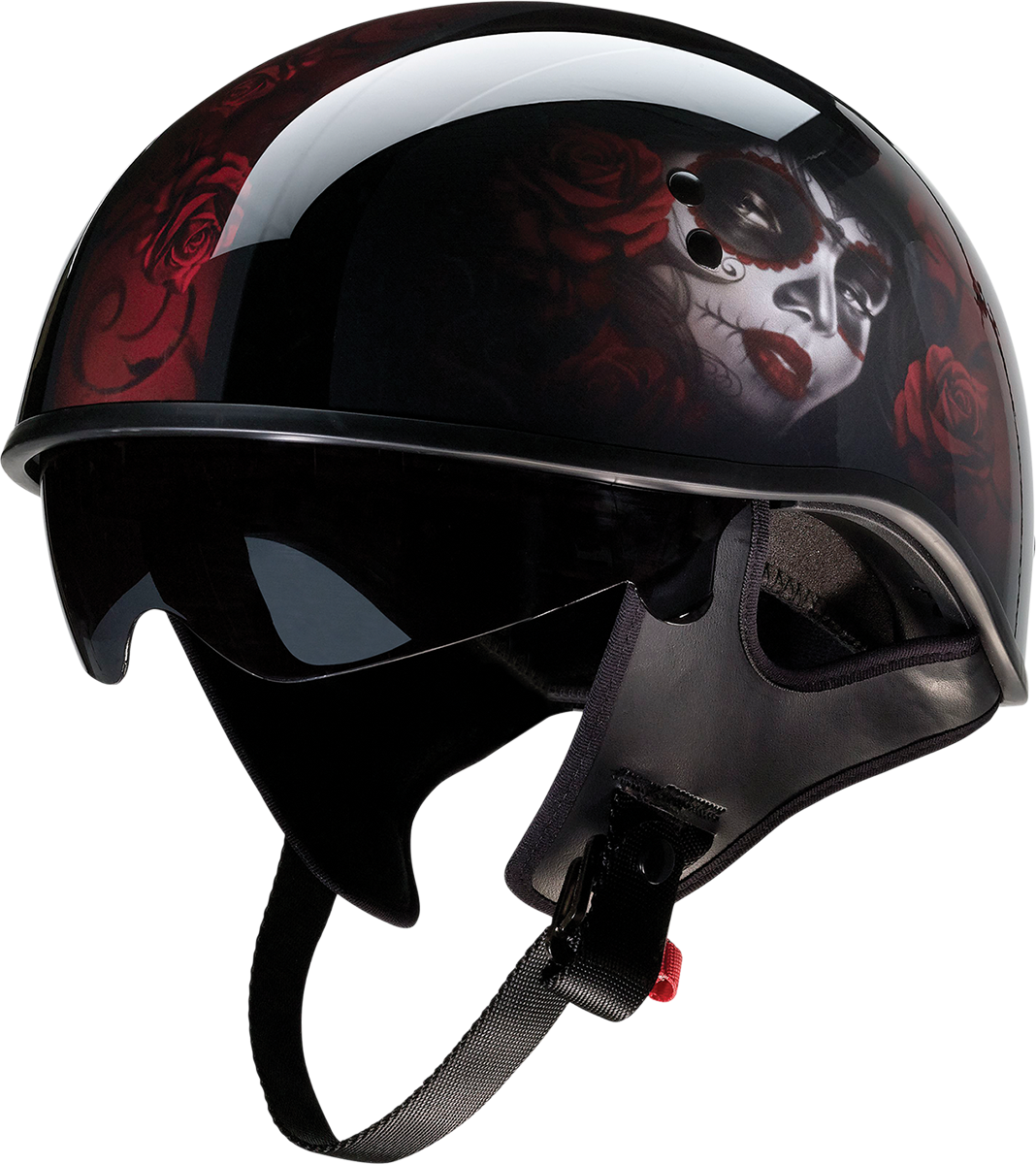Z1R, Z1R Vagrant Helmet - Red Catrina, Black/Red, Large – Part Number 0103-1316