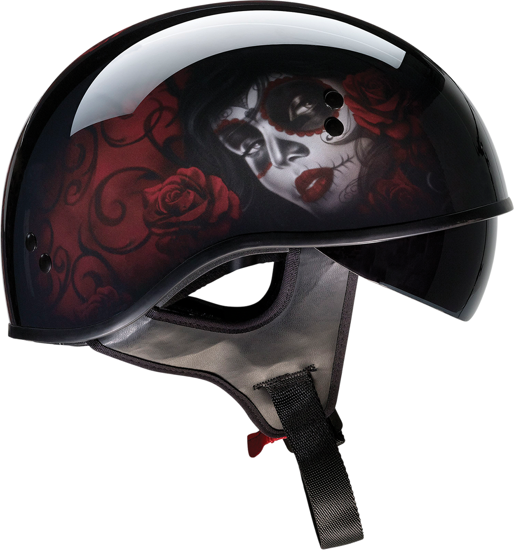 Z1R, Z1R Vagrant Helmet - Red Catrina, Black/Red, Large – Part Number 0103-1316