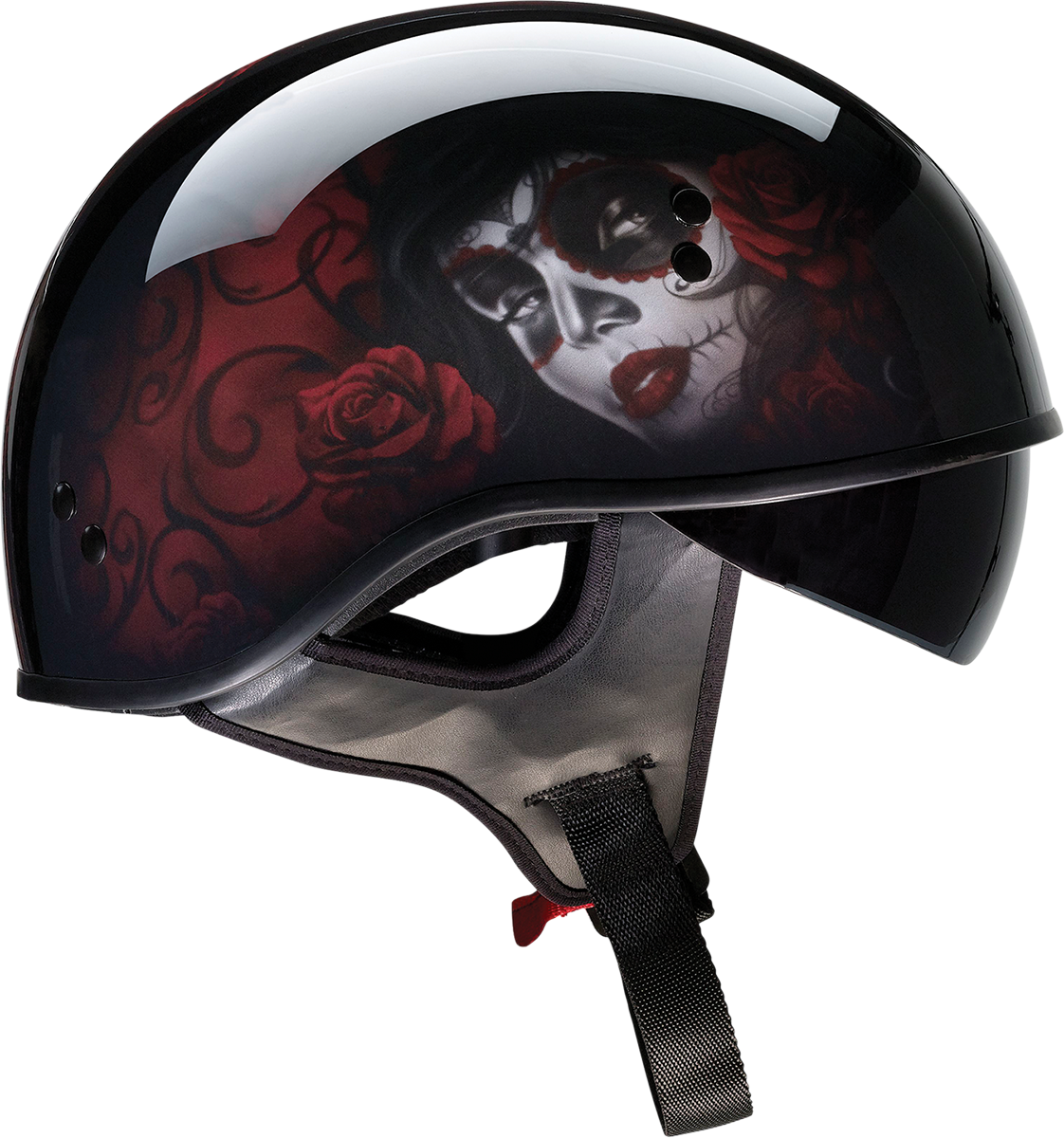 Z1R, Z1R Vagrant Helmet - Red Catrina, Black/Red, Large – Part Number 0103-1316