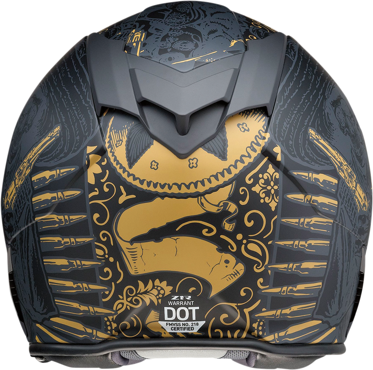 Z1R, Z1R Warrant Helmet - Sombrero Black/Gold Medium (Part Number 0101-14172)