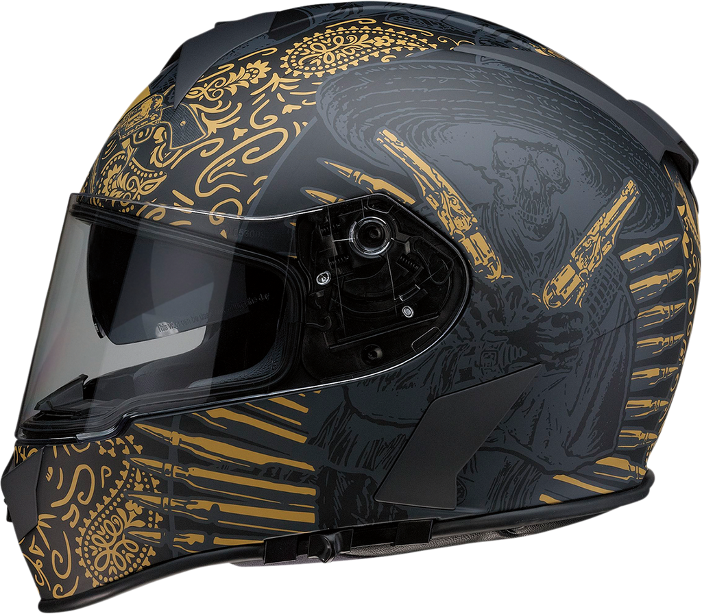 Z1R, Z1R Warrant Helmet - Sombrero Black/Gold Medium (Part Number 0101-14172)
