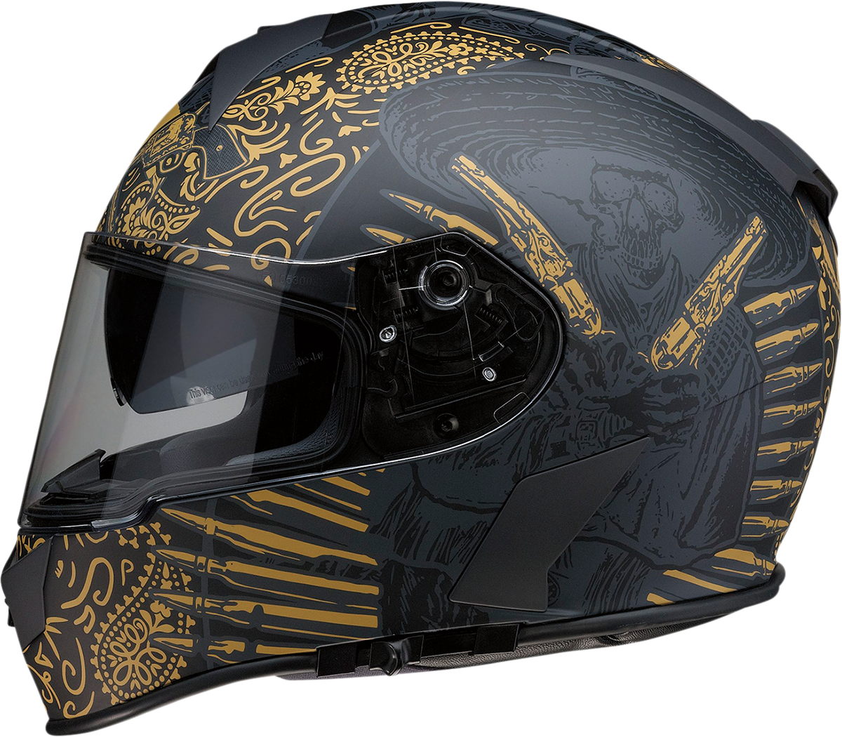 Z1R, Z1R Warrant Helmet - Sombrero Black/Gold Medium (Part Number 0101-14172)