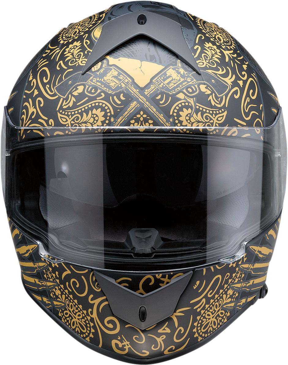 Z1R, Z1R Warrant Helmet - Sombrero Black/Gold Medium (Part Number 0101-14172)