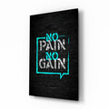 Turquoise Frame Brick Graffiti Quote Glass Wall Art